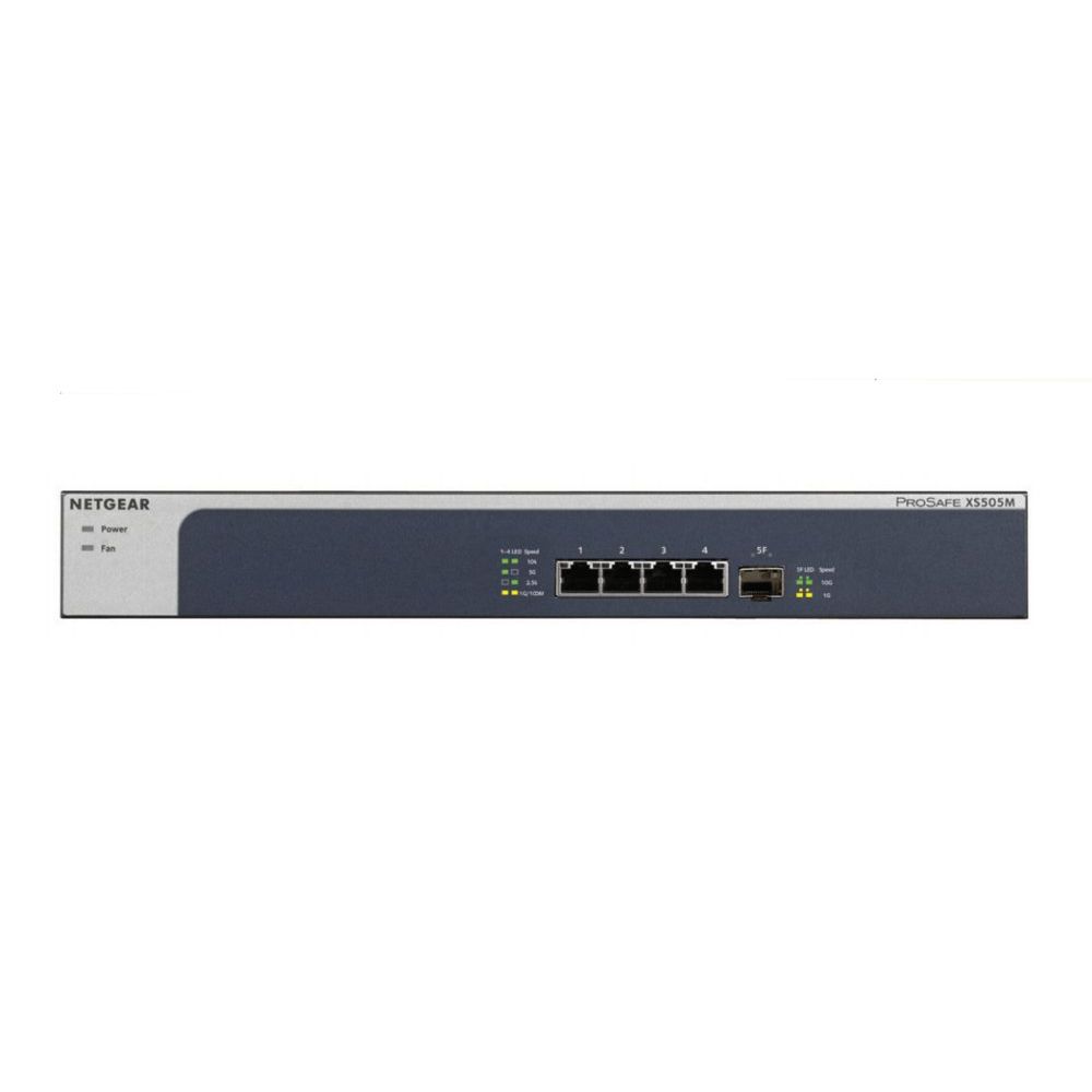 NETGEAR XS505M | Unmanaged Switch | 5 Poorten | 10G Ethernet (100/1000/10000 Mbps) | Grijs/Zilver - Matmuis